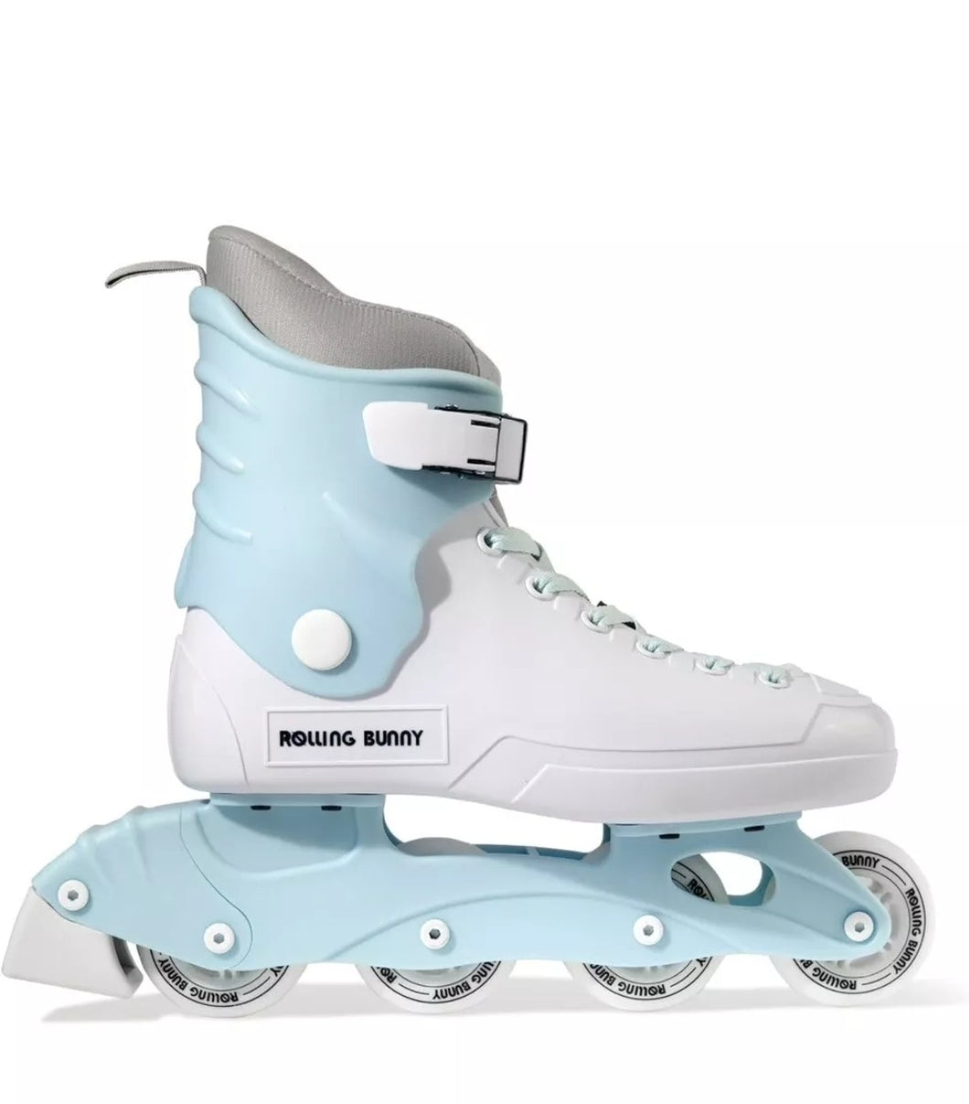 Rolling Bunny Inline Skates/ Women/Light Blue/ Indoor Outdoor/Size 8.5