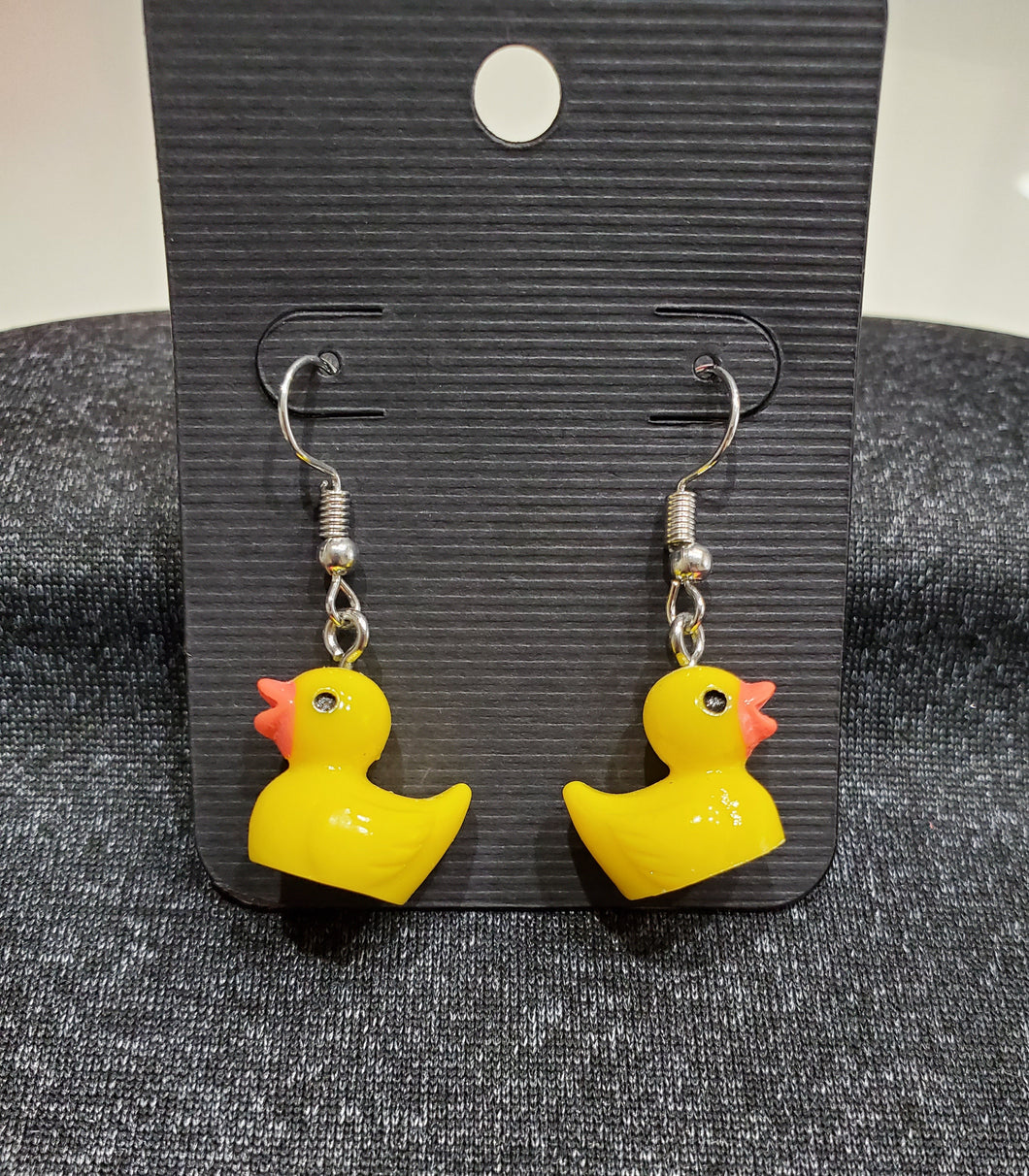 Dangle Rubber Ducky Earrings